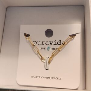 Pura Vida Gold Harper Charm Bracelet